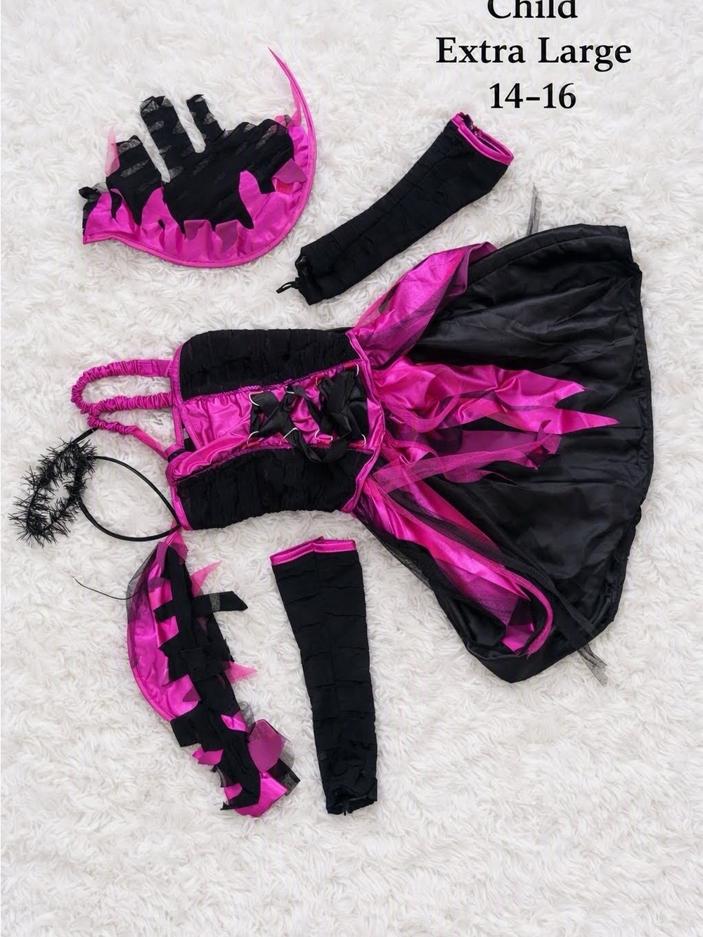 Halloween Gothic Witch Fairy Costume – Child XL 14–16